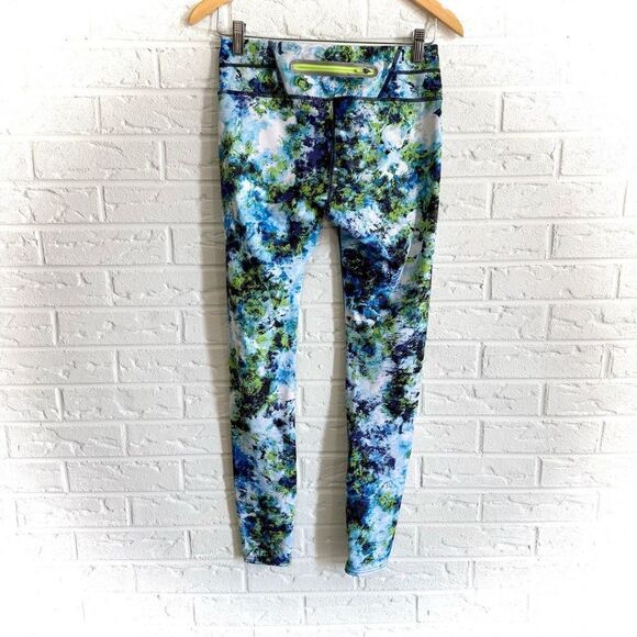 Athleta Hypersonic Sonar Tights Caspian Blue Size Small - Picture 3 of 6